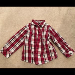 DKNY Red Plaid Button-Down 24mos ***Like New***